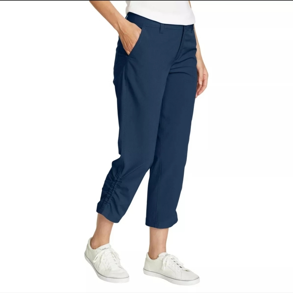 Eddie Bauer Women's Ripstop Crop Capri Pants Cargo Pocket